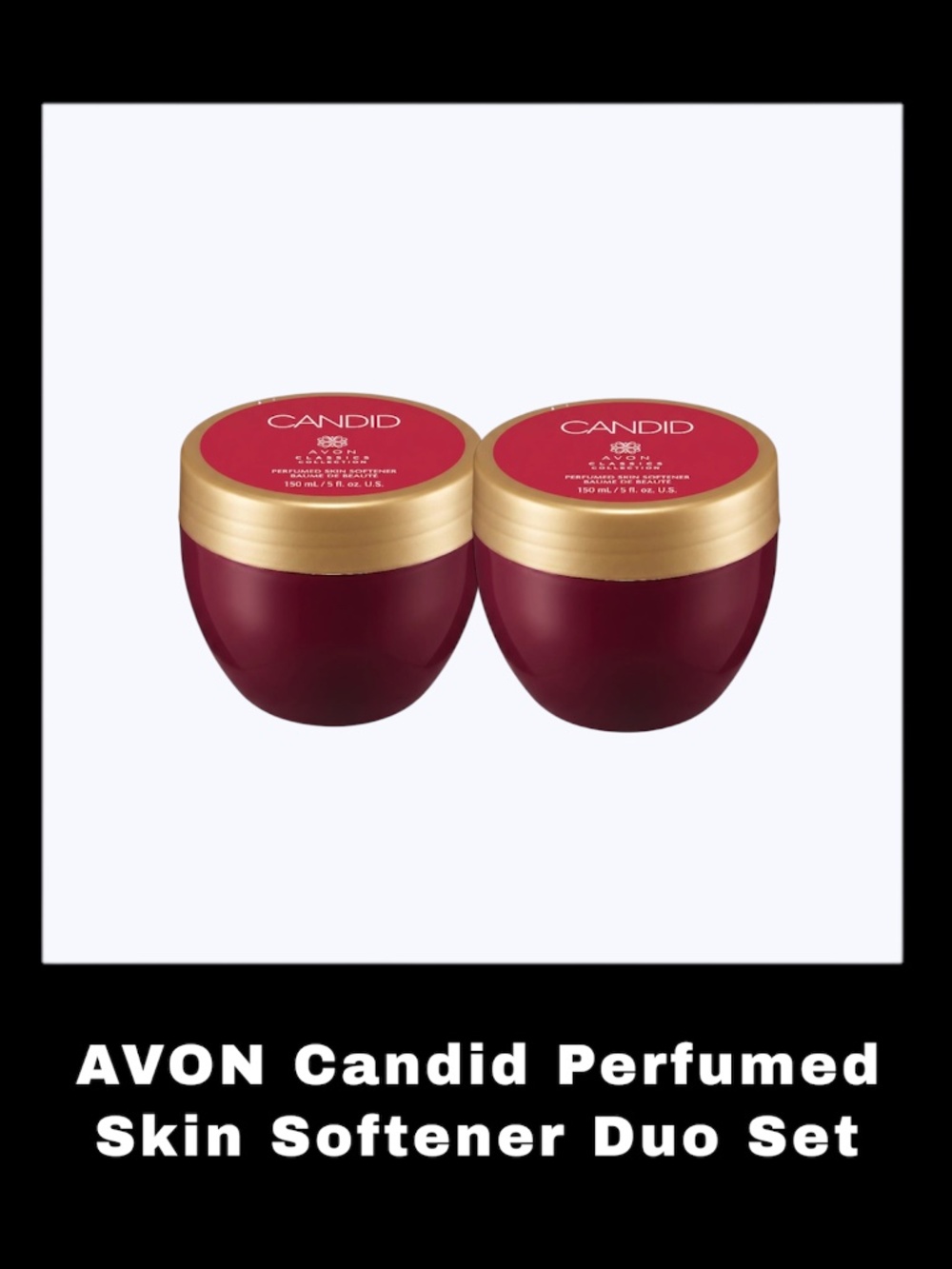 AVON Candid 5.0 Fluid Ounces Perfumed Skin Softener Duo Set